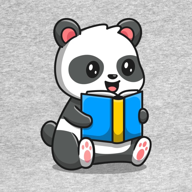 Cute Panda Reading Book by Catalyst Labs